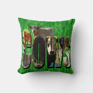 Cows Picture Logo Made With Cows, Cushion