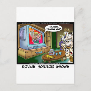 Cows Scary TV Movies Funny Tees Mugs Gifts Etc Postcard