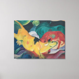 Cows, Yellow-Red-Green (1912) by Franz Marc Canvas Print