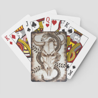 Cowskull and Serpent Playing Cards
