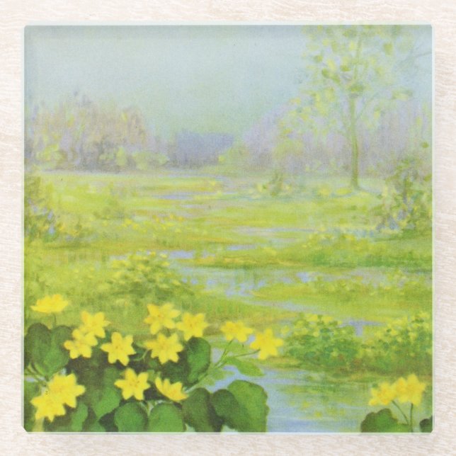 Cowslip by Cargill, 1937 Glass Coaster (Front)