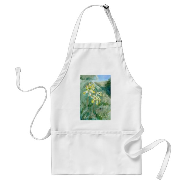 Cowslips Primula veris floral Apron (Front)