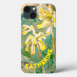 Cowslips Primula veris spring wildflowers iPhone 13 Case