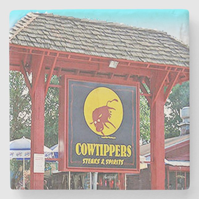 Cowtippers, Cowtippers Atlanta, Cowtippers  Stone Coaster (Front)
