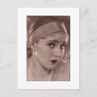 coy beauty from the deco age postcard
