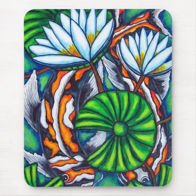 Coy Carp Colourful Mousepad (Front)