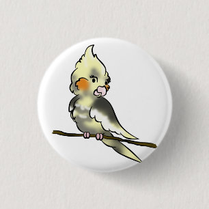 Coy Cockatiel Button