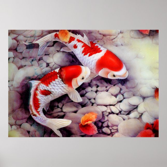 Coy Pond Vintage Japanese Art Poster (Front)