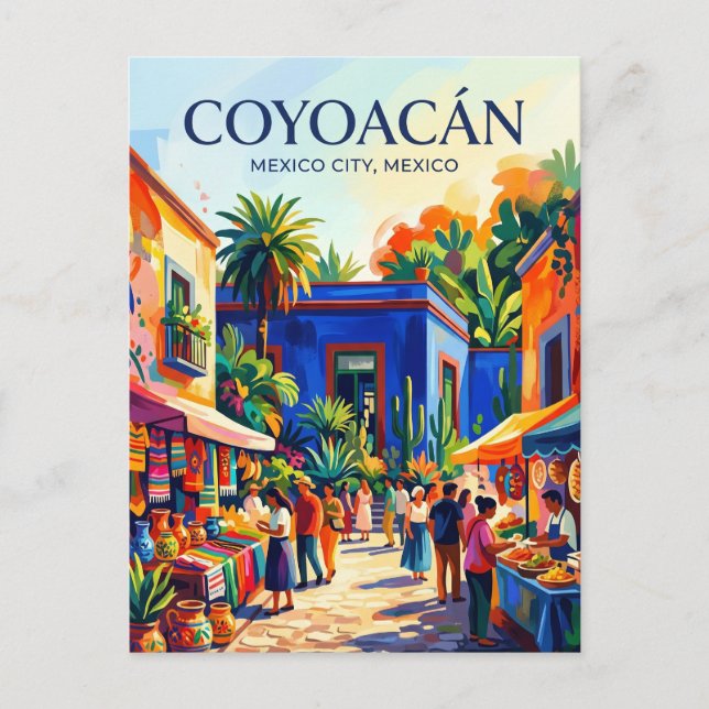 Coyoacán Mexico Postcard (Front)