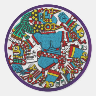 Coyolxauhqui Classic Round Sticker