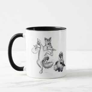 Coyote and Badger Friends Mug