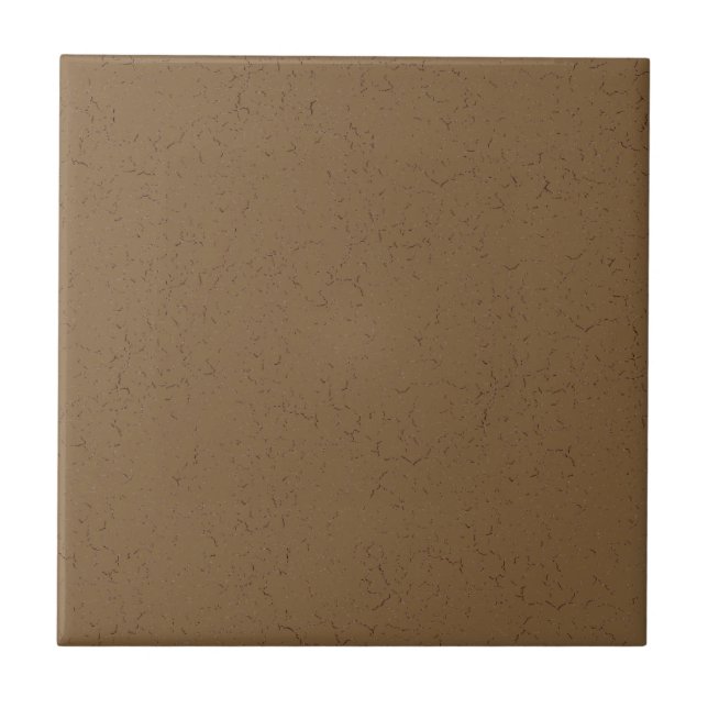 Coyote Brown Crackle Glaze Solid Colour Tile (Front)