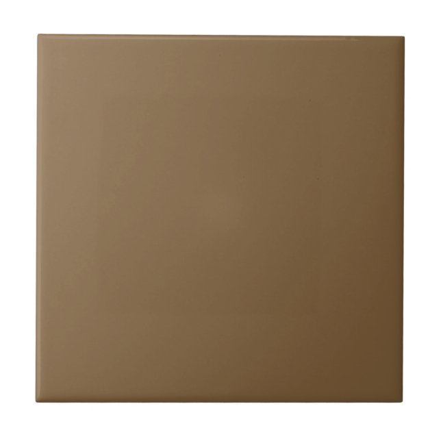 Coyote Brown Solid Colour Tile (Front)