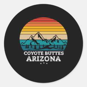 COYOTE BUTTES Arizona Classic Round Sticker