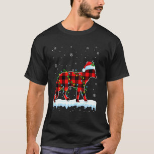 Coyote  Christmas Santa Hat Cute Animals Xmas Ligh T-Shirt