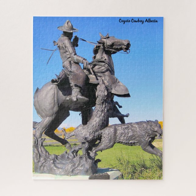 Coyote Cowboy Alberta Jigsaw Puzzle (Vertical)
