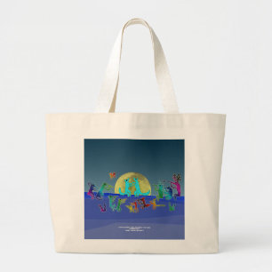 Coyote Crooners Singing New Mexico Love Songs Large Tote Bag