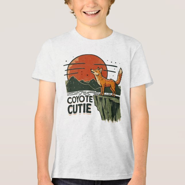 Coyote cutie Tri-Blend shirt (Front)