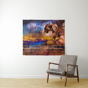 COYOTE DON’T FENCE ME IN! TAPESTRY