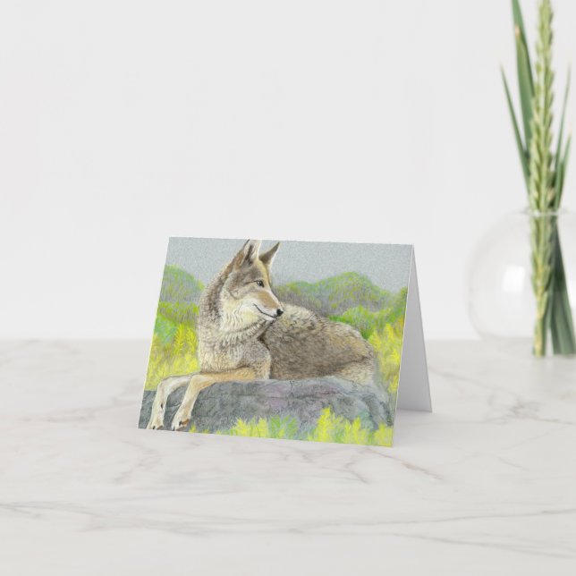 Coyote Folded Thank You Card (Front)