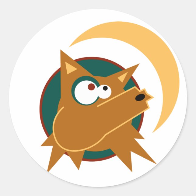 Coyote Howl Classic Round Sticker (Front)
