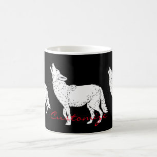 Coyote Howling Thunder_Cove Coffee Mug