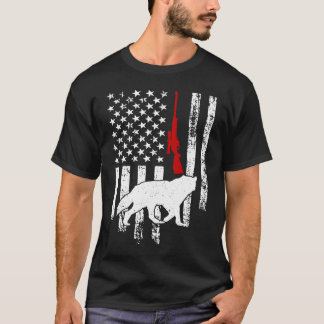 Coyote Hunting American Flag Coyote Hunter T-Shirt