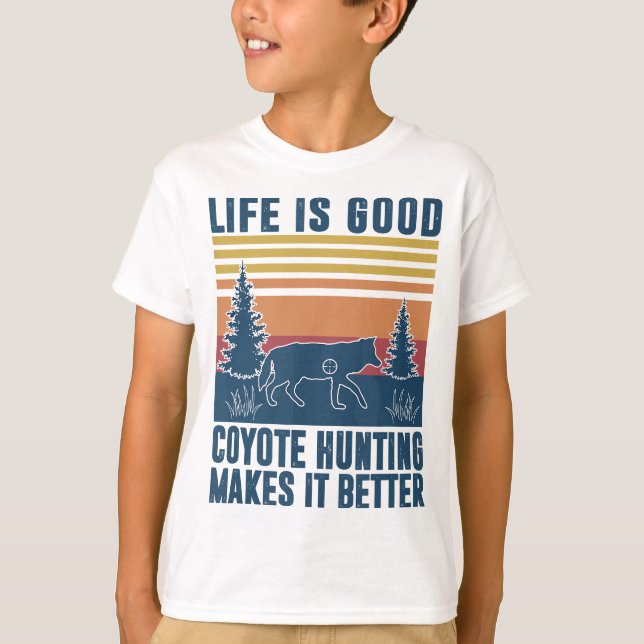 Coyote Hunting Gifts Men Women Yote Hunter Coyote T-Shirt (Front)