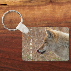 Coyote Lamar Valley Yellowstone National Park Key Ring