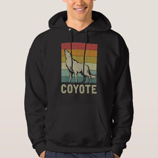 Coyote  Men Women Coyote Retro Hoodie (Front)