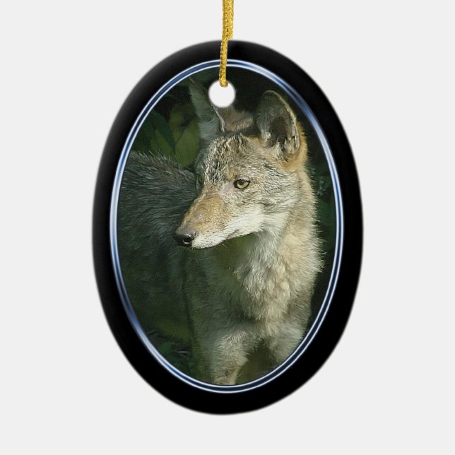 Coyote oval ornament (Front)