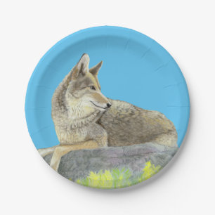 Coyote Paper Plate