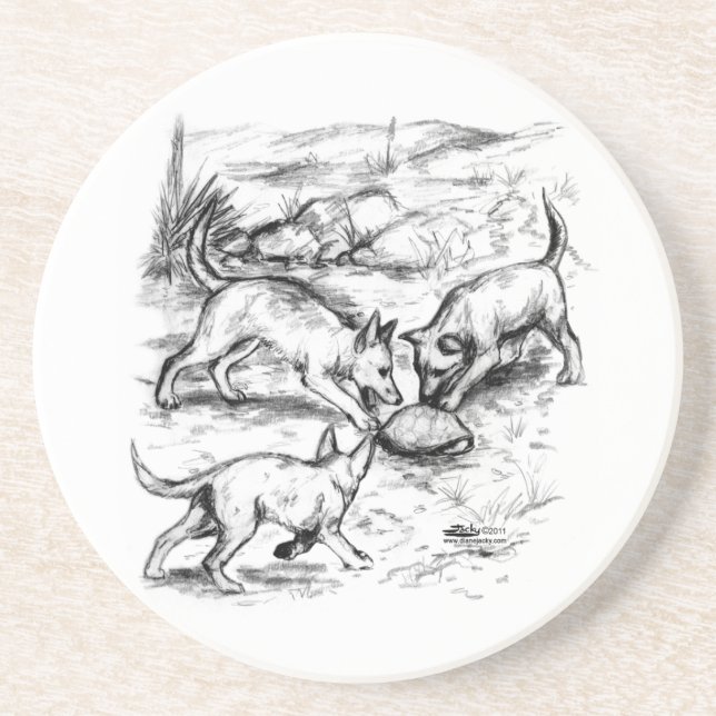 Coyote Pups Coaster (Front)