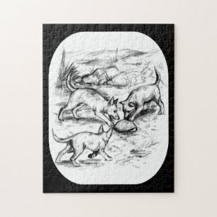 Coyote Pups Jigsaw Puzzle