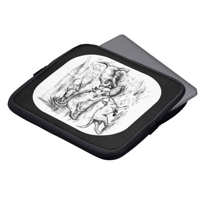 Coyote Pups Laptop Sleeve (Front Top)