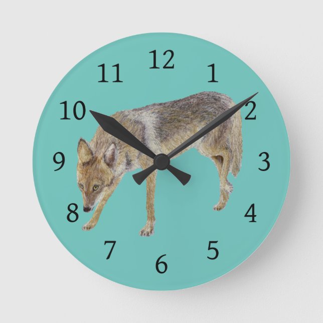 Coyote Round Clock (Front)