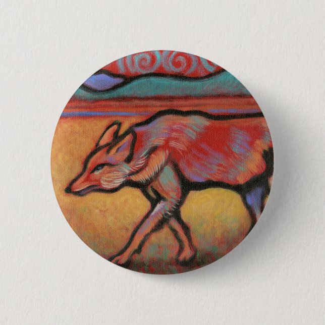 Coyote - Spirit Animal - Totem 6 Cm Round Badge (Front)