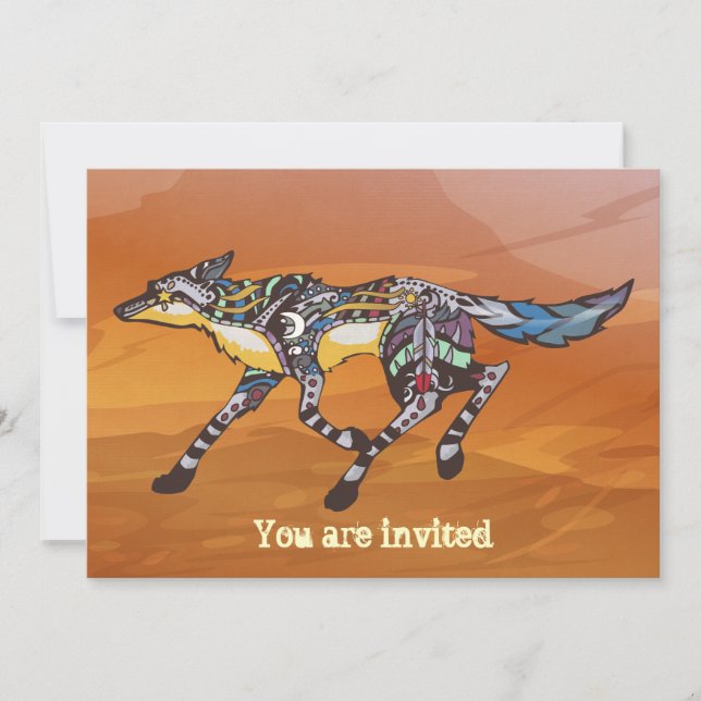 Coyote the Trickster Invitation (Front)