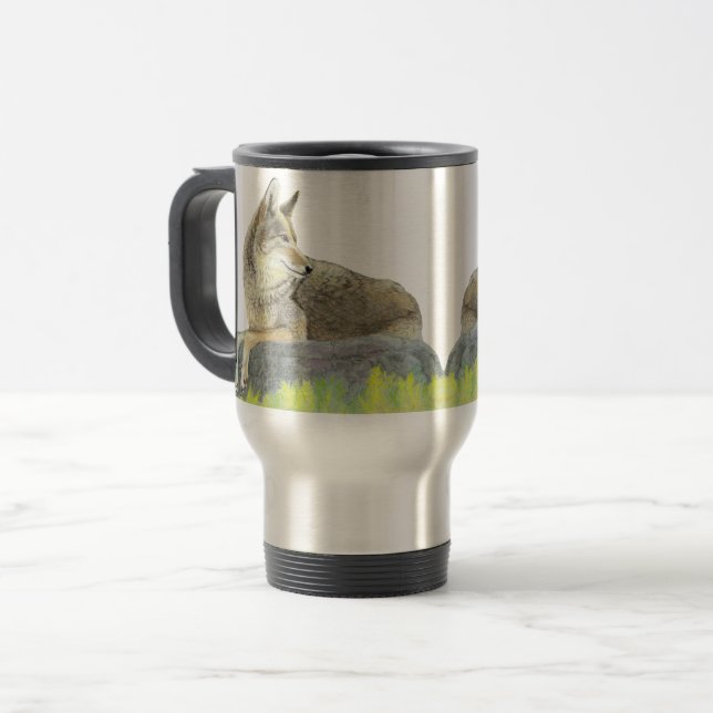 Coyote Travel Mug (Front Left)