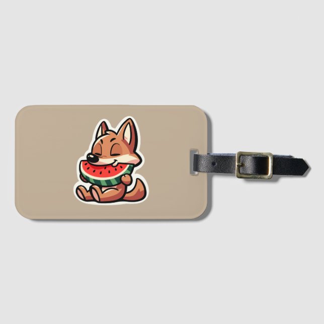 Coyote Watermelon Luggage Tag (Front Horizontal)