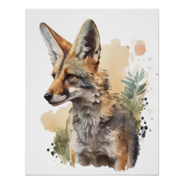  Coyote Wildlife Wall Art  (Front)
