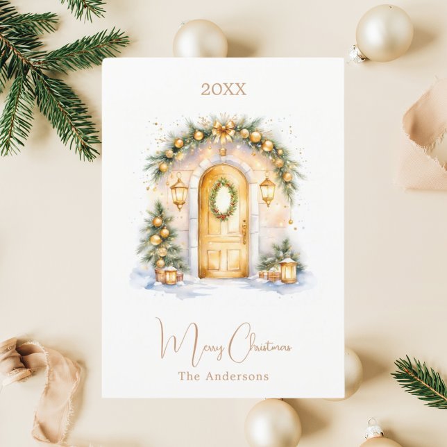 Coze home entrance door winter Christmas Holiday Card (Creator Uploaded)