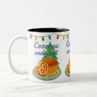 Cozonac and Chill Romanian Holiday Two-Tone Coffee Mug