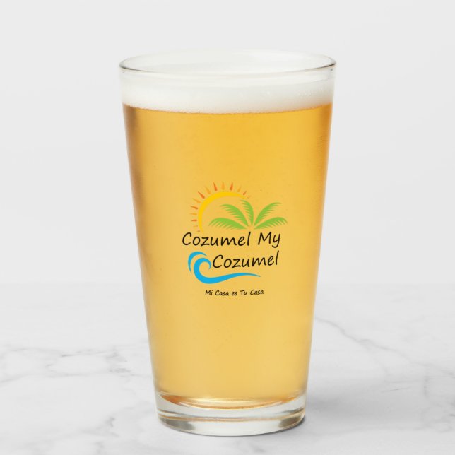 Cozumel Beer Glass (Front Filled)