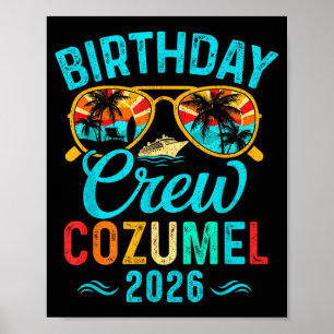 Cozumel birthday crew vacation 2026 family poster