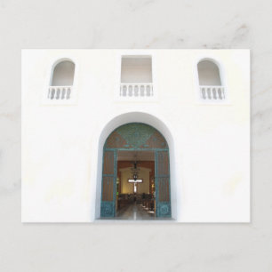 Cozumel church postcard