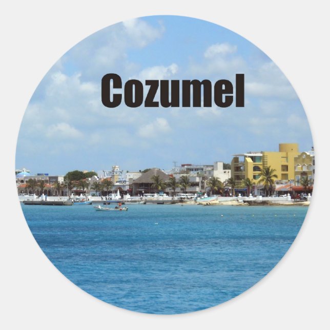 Cozumel Classic Round Sticker (Front)