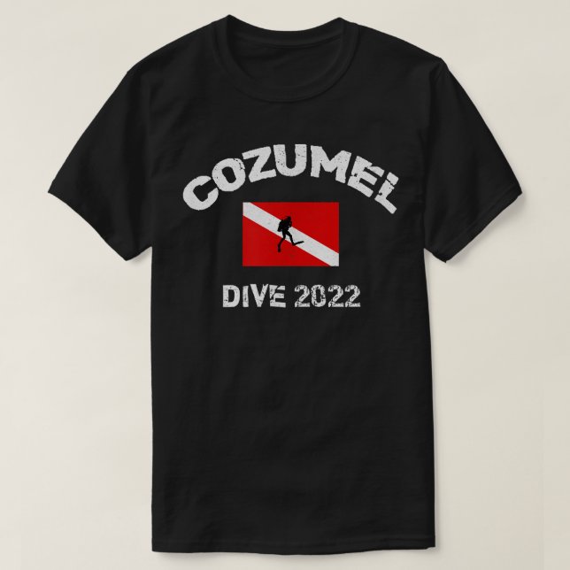 Cozumel Dive Trip 2022 Memory Distressed Souvenir  T-Shirt (Design Front)