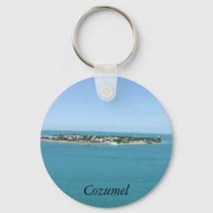 Cozumel Island Blue Water Tropical Key Ring