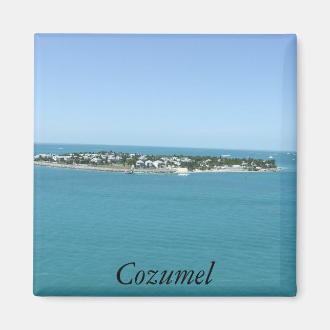 Cozumel Island Blue Water Tropical Magnet (Front)
